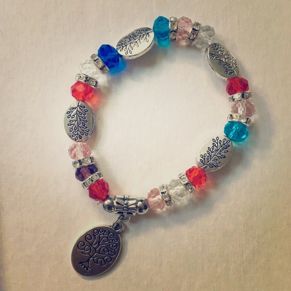 Tree of Life Stretchy Charm Bracelet (creates rainbows everywhere!)